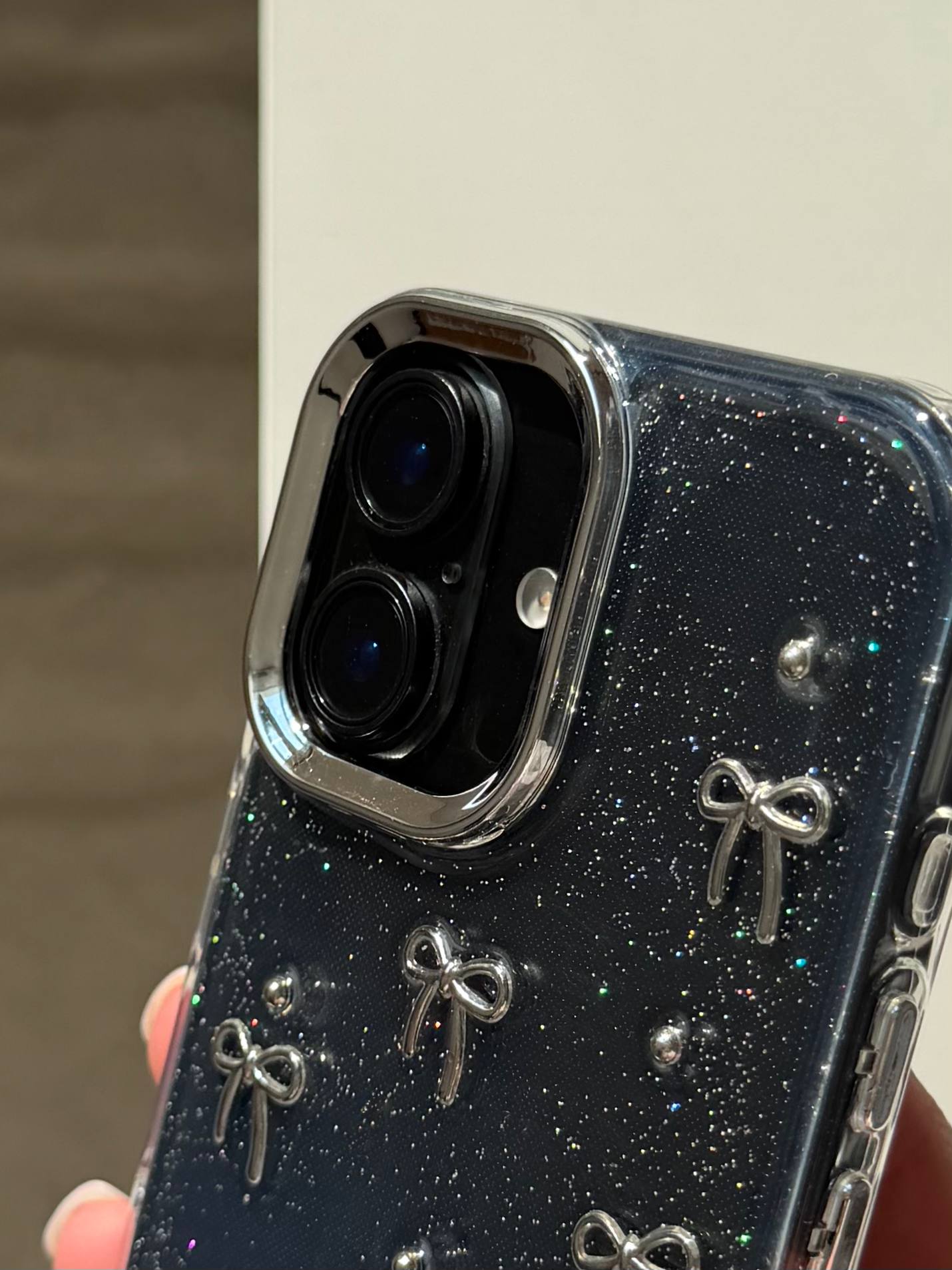 Чохол прозорий Bow Case з бантиками на iPhone 17