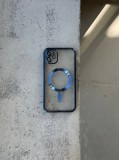 Чехол цветной Shining case с Magsafe на iPhone 11 Dark Blue
