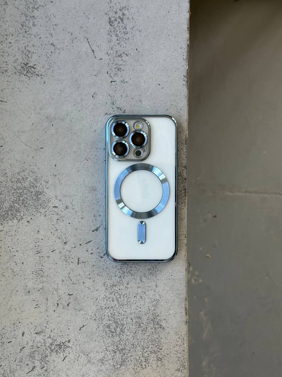 Чехол цветной Shining case с Magsafe на iPhone 12 Blue