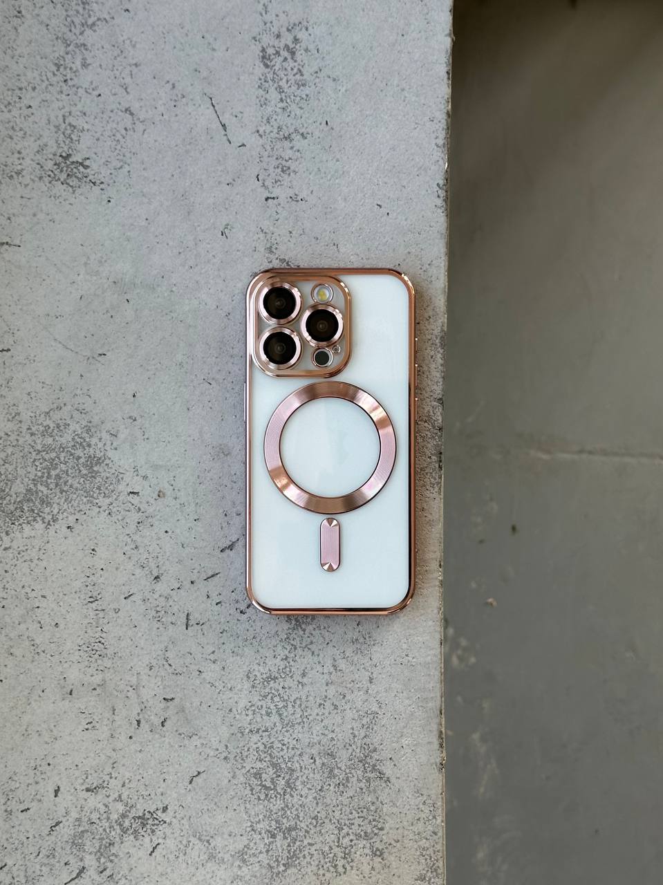 Чехол цветной Shining case с Magsafe на iPhone 12 Pink