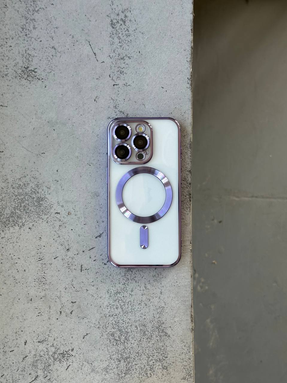Чехол цветной Shining case с Magsafe на iPhone 12 Purple