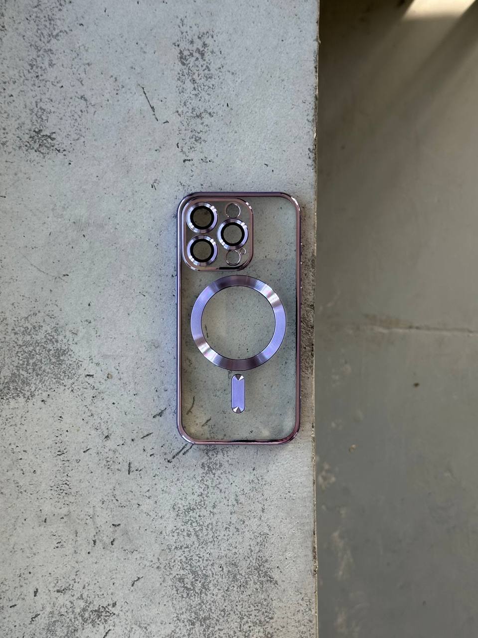 Чохол кольоровий Shining case з Magsafe на iPhone 12 Pro Purple