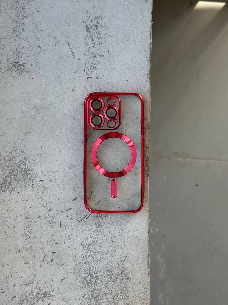 Чохол кольоровий Shining case з Magsafe на iPhone 12 Pro Red