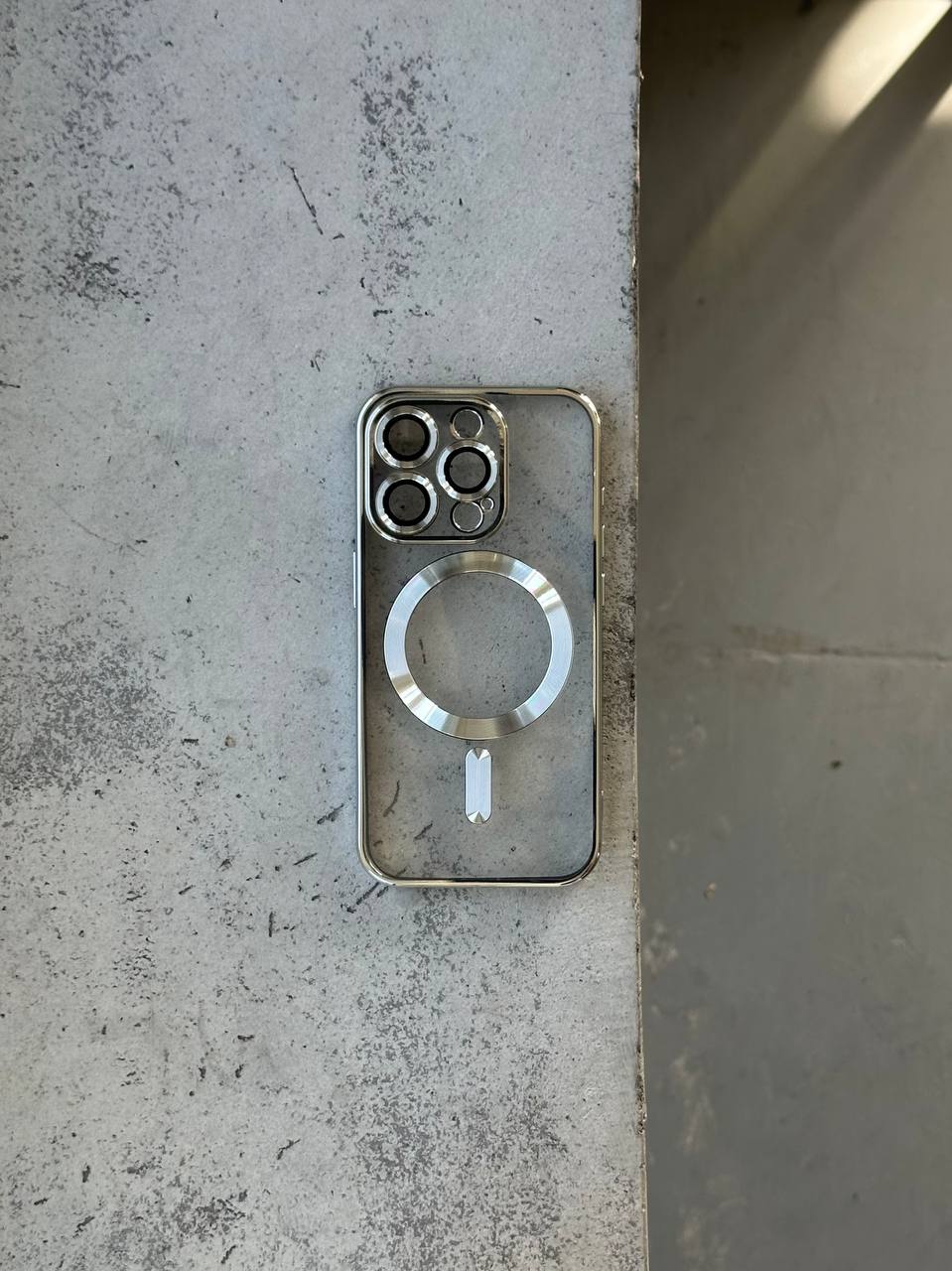 Чохол кольоровий Shining case з Magsafe на iPhone 11 Pro Max Silver