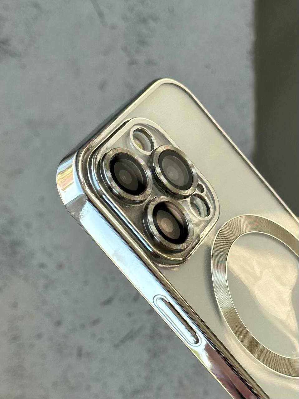 Чохол кольоровий Shining case з Magsafe на iPhone 11 Pro Max Silver