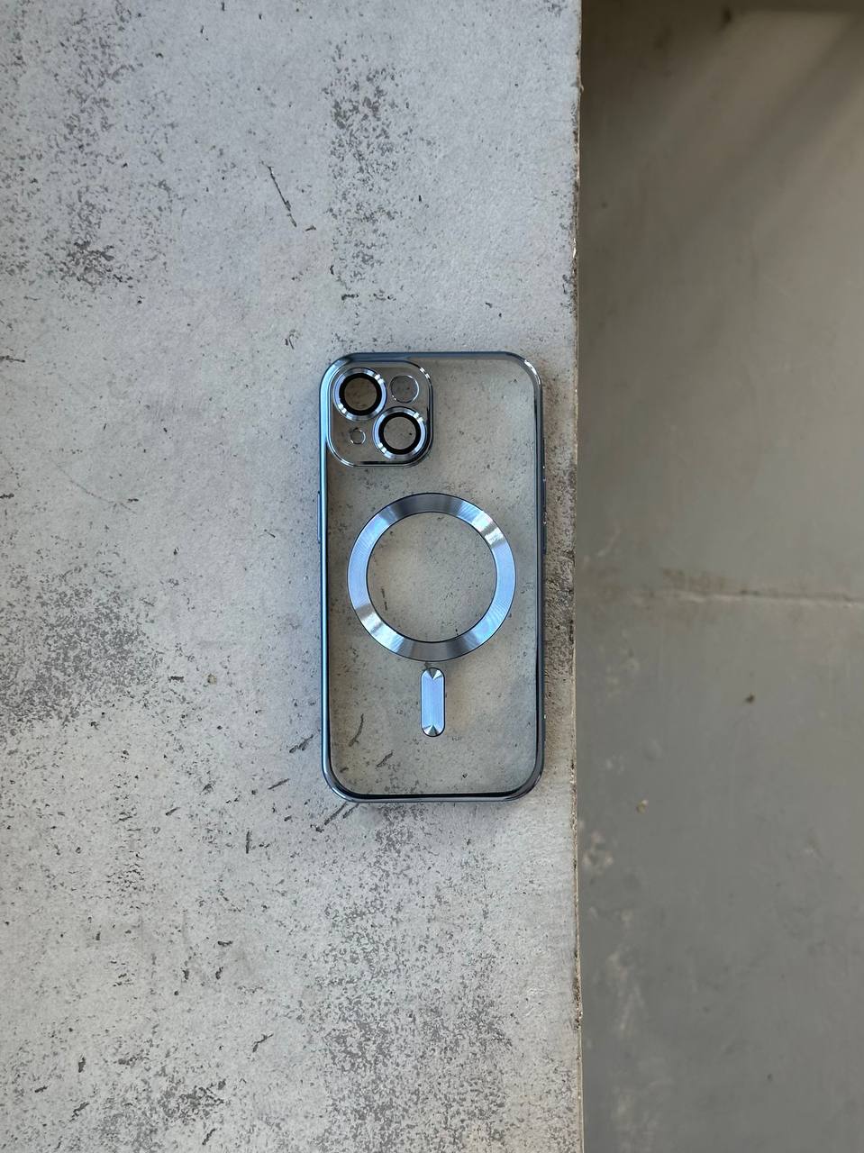Чехол цветной Shining case с Magsafe на iPhone 14 Blue
