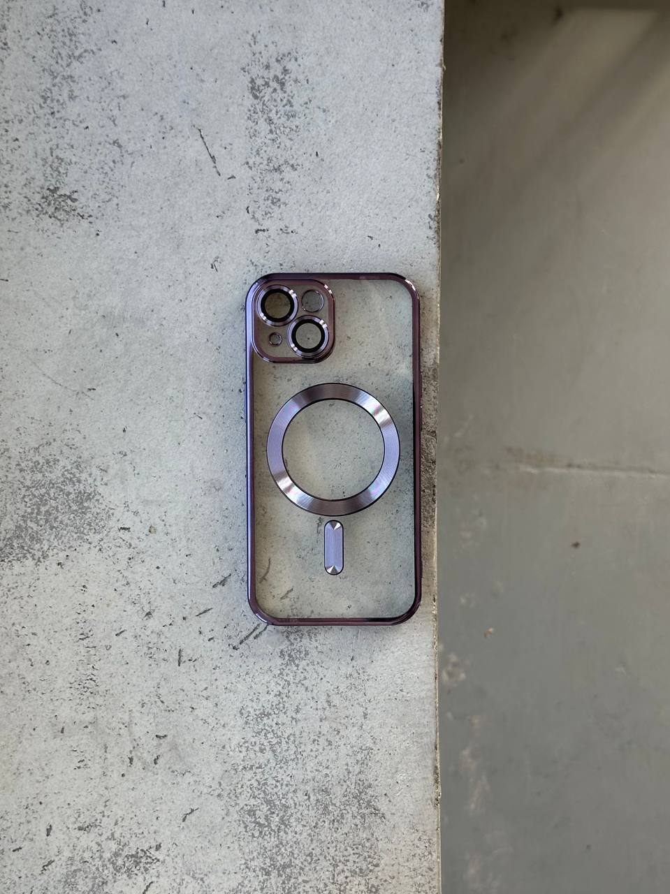 Чехол цветной Shining case с Magsafe на iPhone 14 Dark Purple
