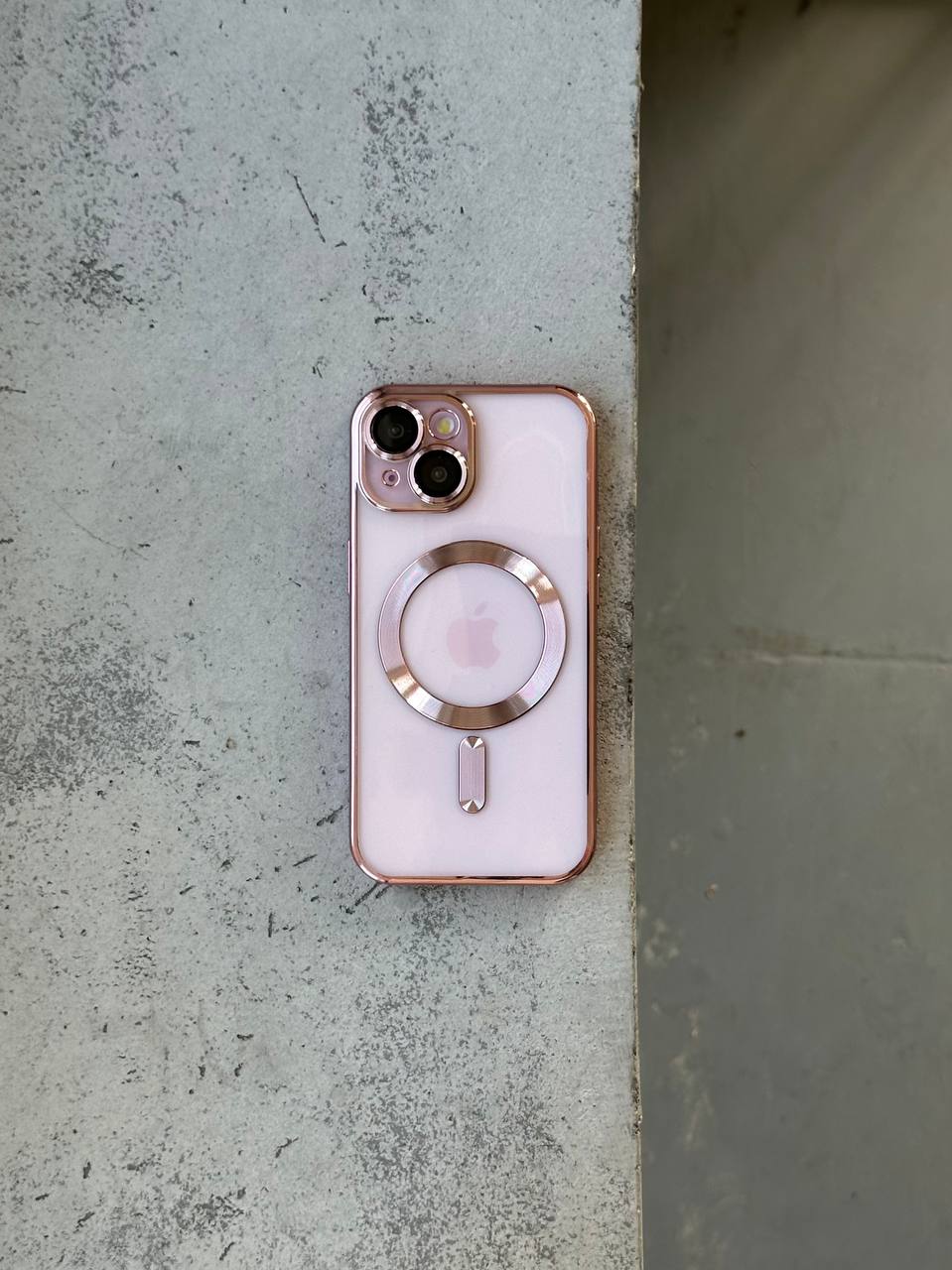 Чехол цветной Shining case с Magsafe на iPhone 15 Pink