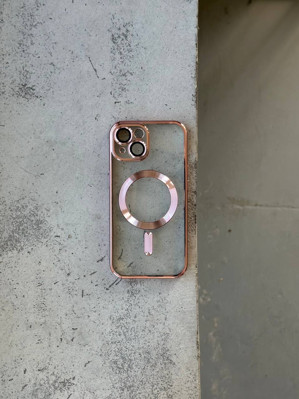 Чохол кольоровий Shining case з Magsafe на iPhone 14 Pink