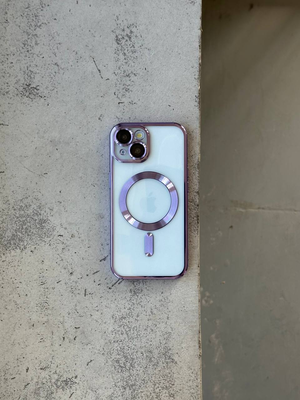 Чехол цветной Shining case с Magsafe на iPhone 15 Purple