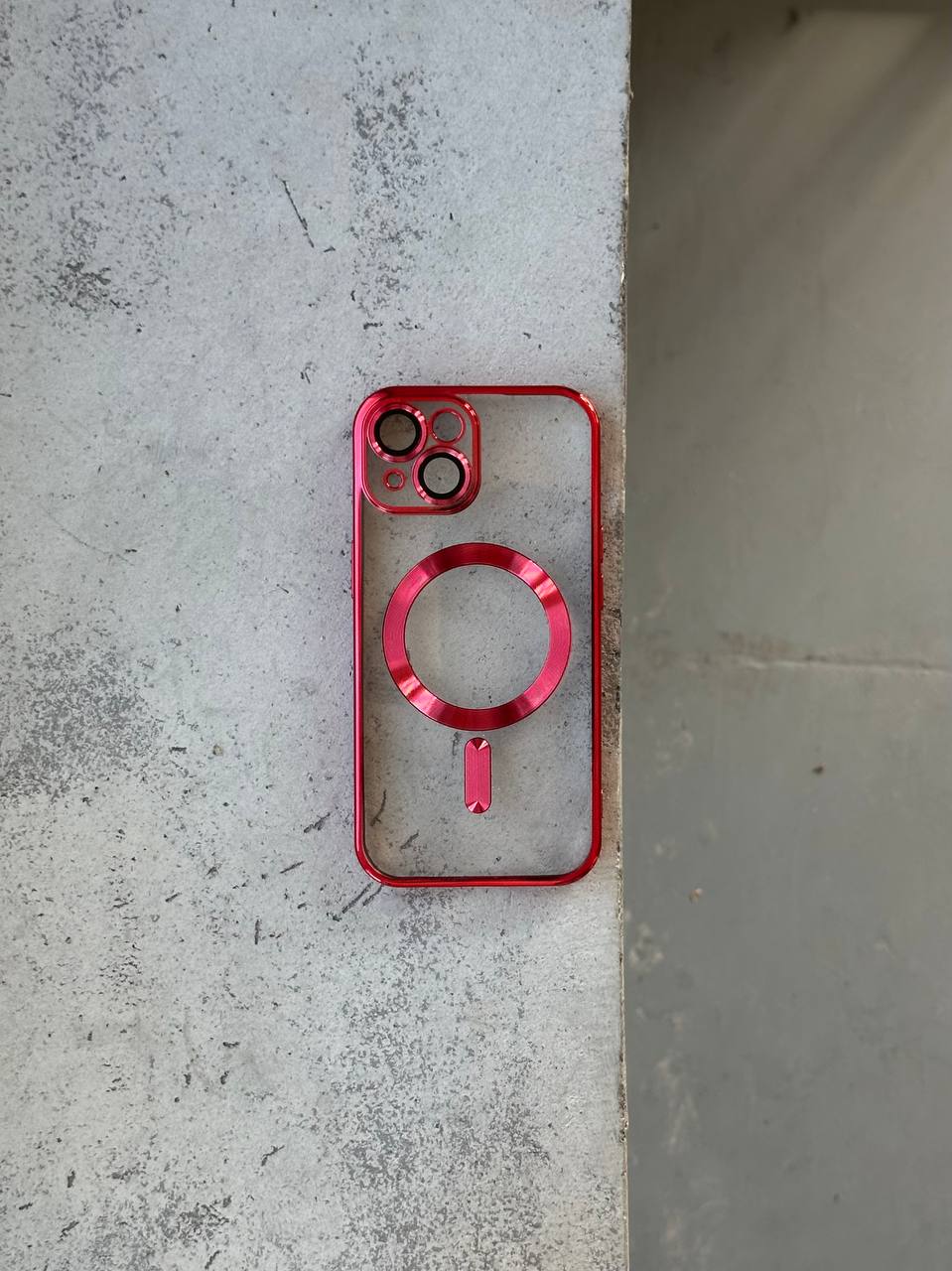 Чохол кольоровий Shining case з Magsafe на iPhone 14+ Red