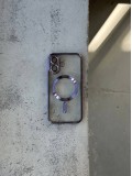 Чохол кольоровий Shining case з Magsafe на iPhone 16 Dark Purple