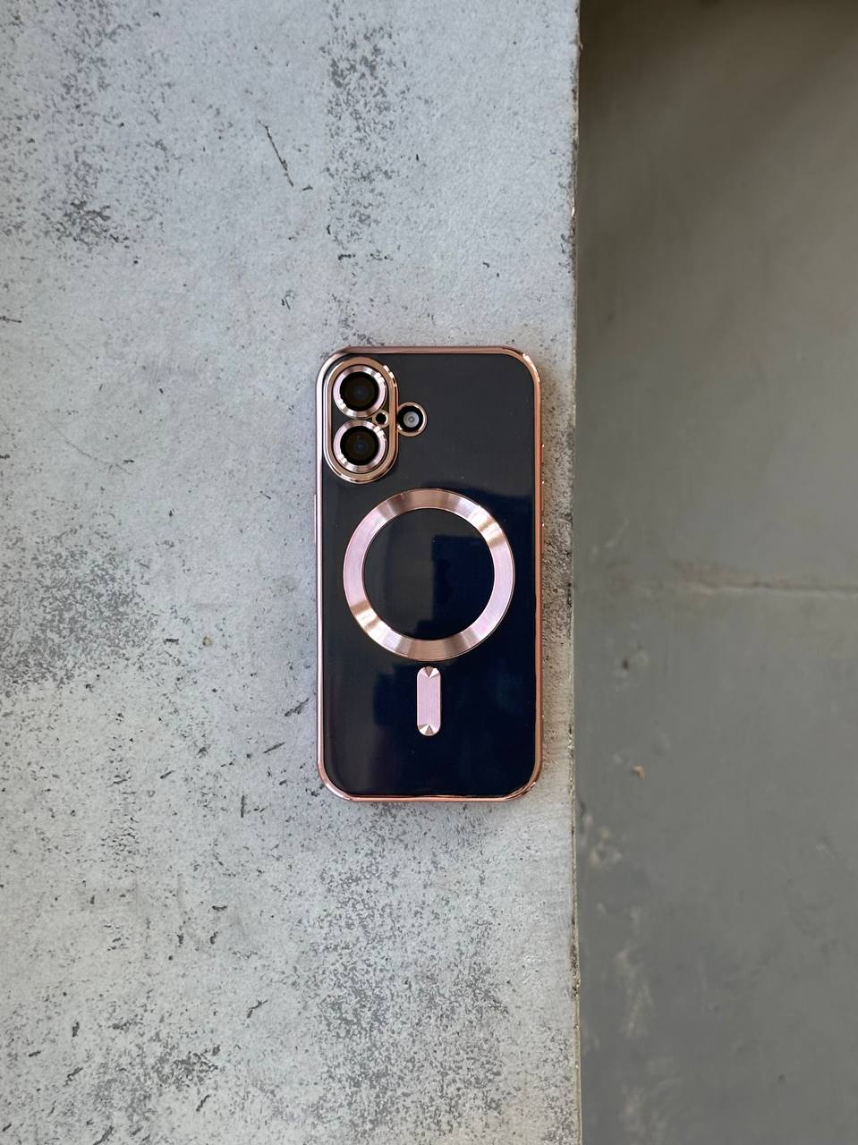 Чохол кольоровий Shining case з Magsafe на iPhone 16+ Pink