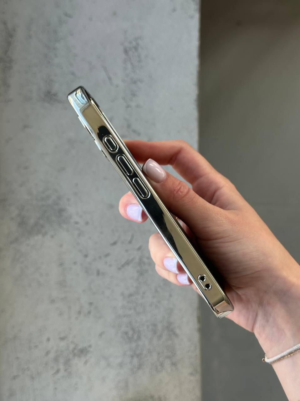 Чохол кольоровий Shining case з Magsafe на iPhone 16 Silver