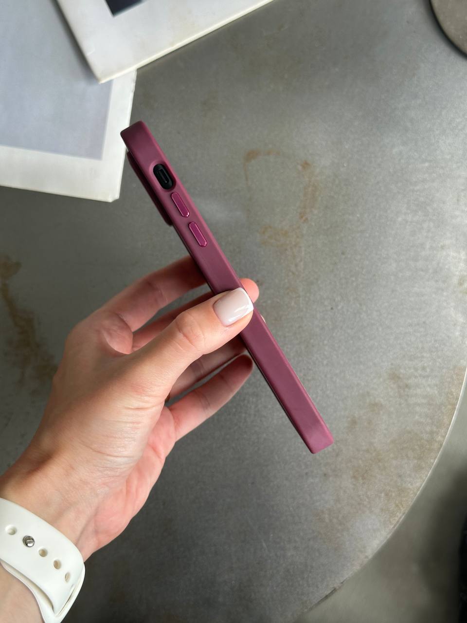 Чохол матовий з Magsafe на iPhone 11 Wine