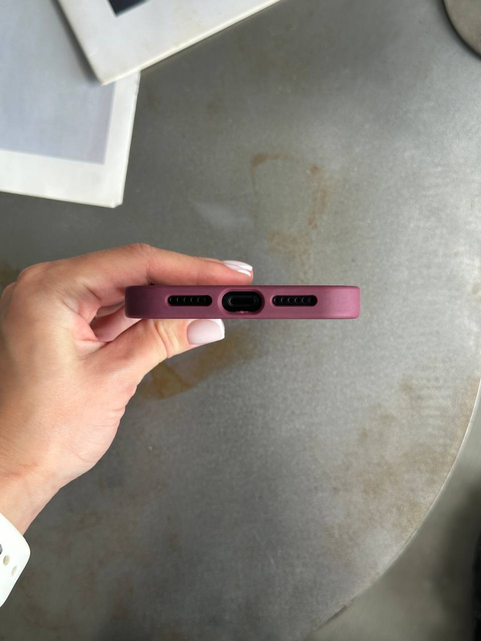 Чохол матовий з Magsafe на iPhone 11 Wine