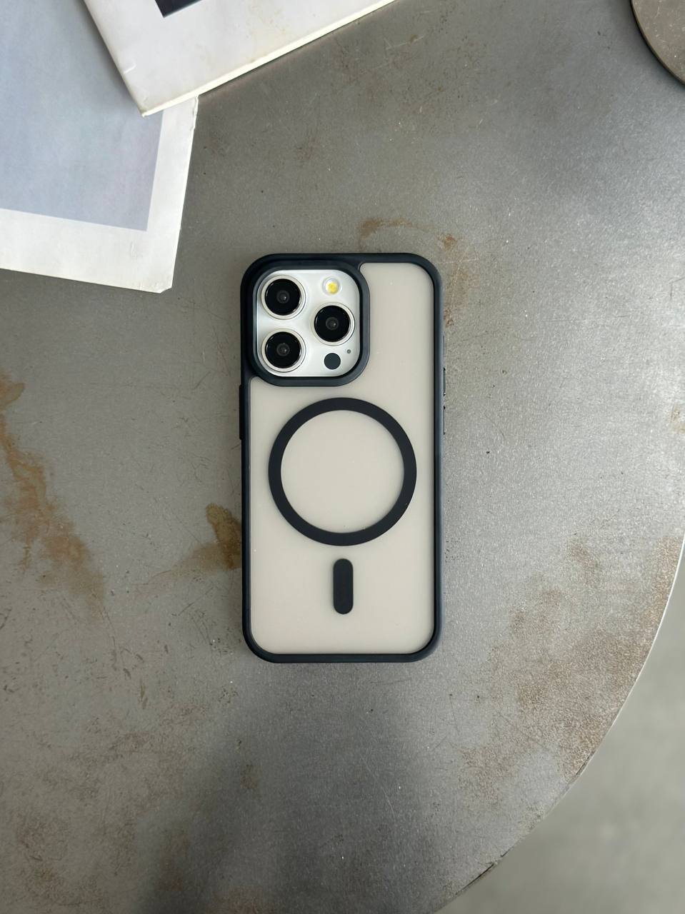 Чехол матовый с Magsafe на iPhone 16 Pro Black