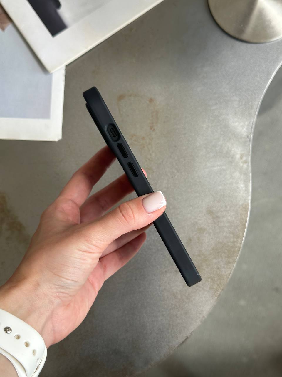 Чохол матовий з Magsafe на iPhone 14+ Black