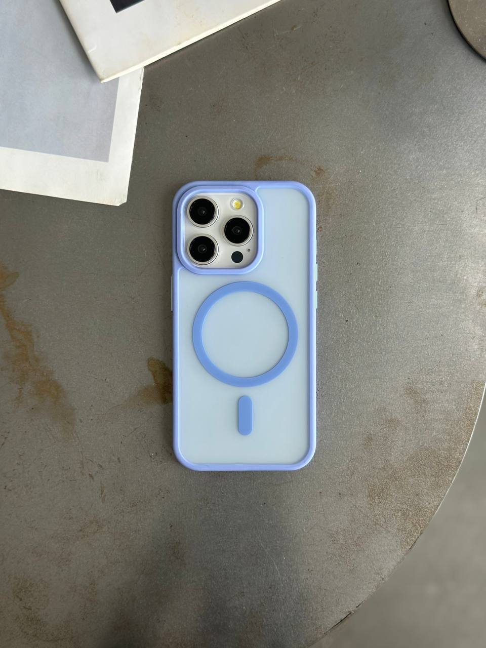 Чехол матовый с Magsafe на iPhone 16 Pro Blue