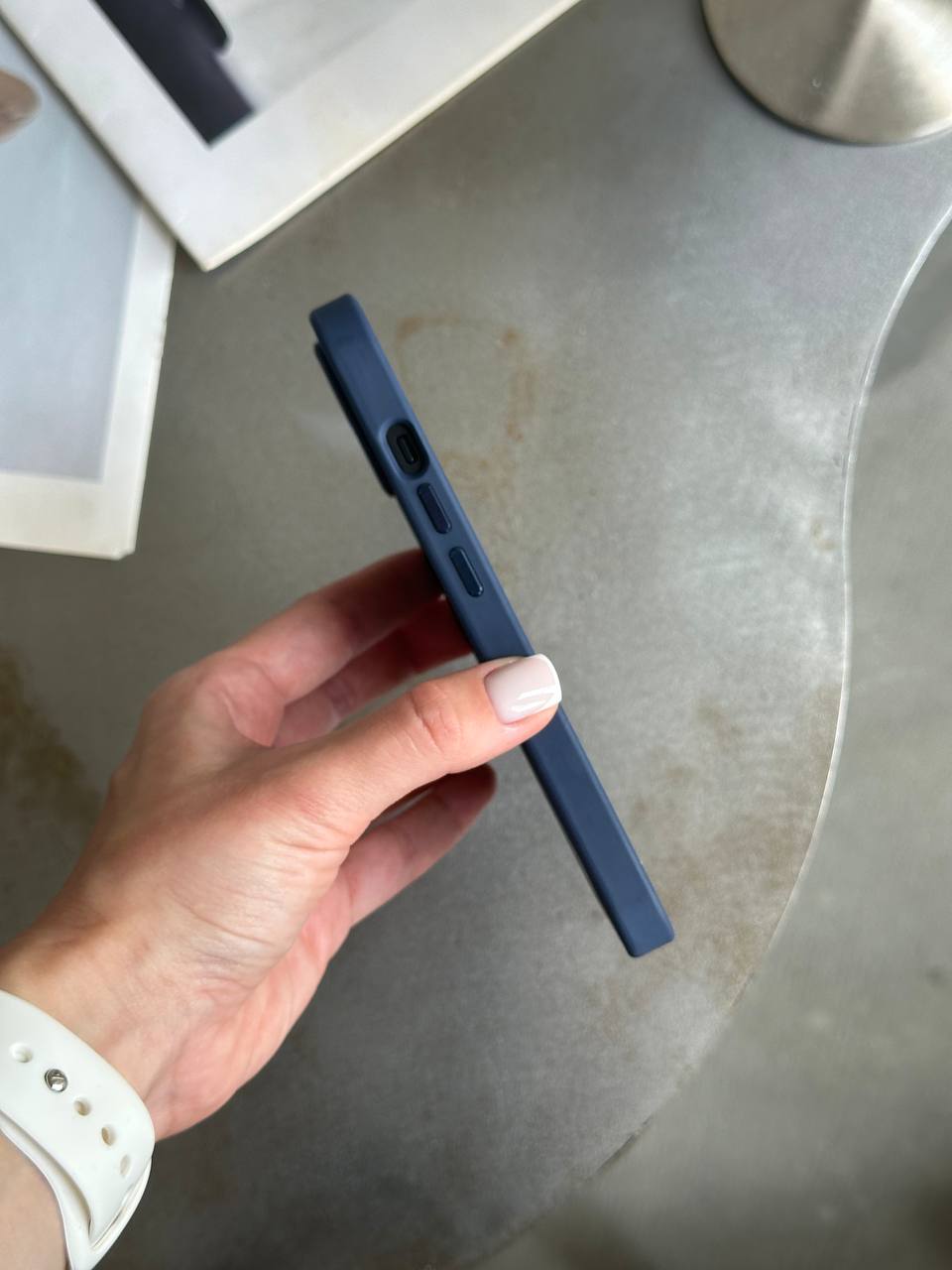 Чохол матовий з Magsafe на iPhone 15 Dark Blue