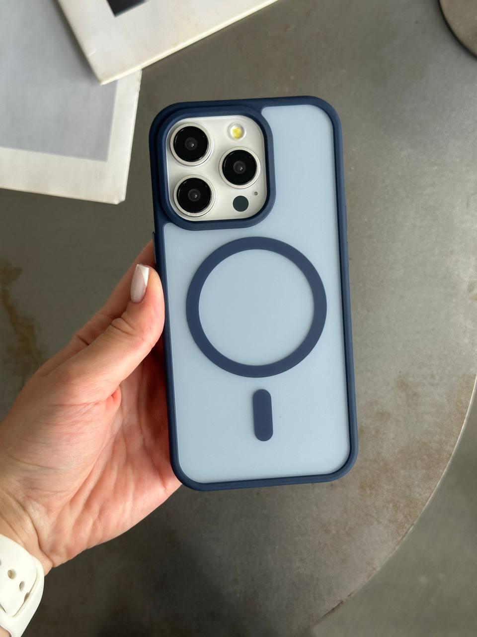 Чохол матовий з Magsafe на iPhone 11 Pro Max Dark Blue