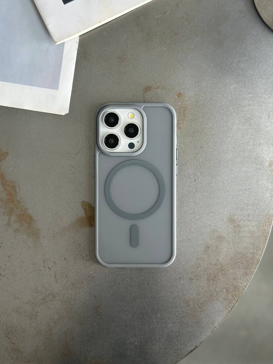 Чехол матовый с Magsafe на iPhone 16 Pro Gray