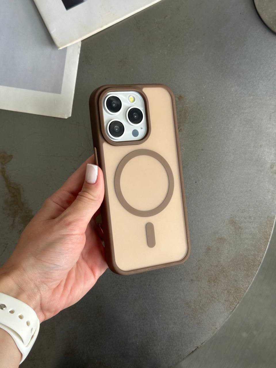 Чохол матовий з Magsafe на iPhone 11 Pro Max Brown