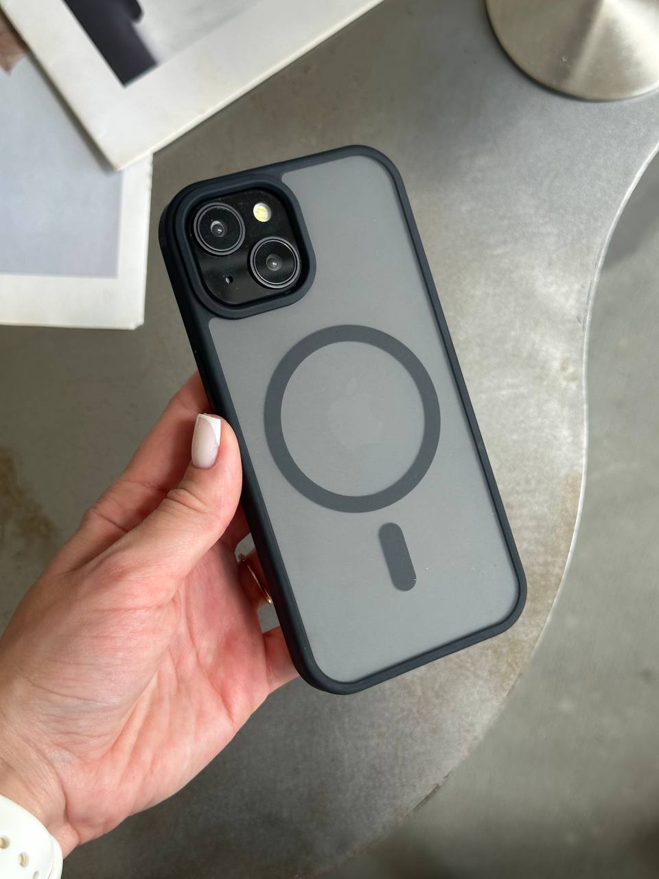 Чохол матовий з Magsafe на iPhone 14+ Black