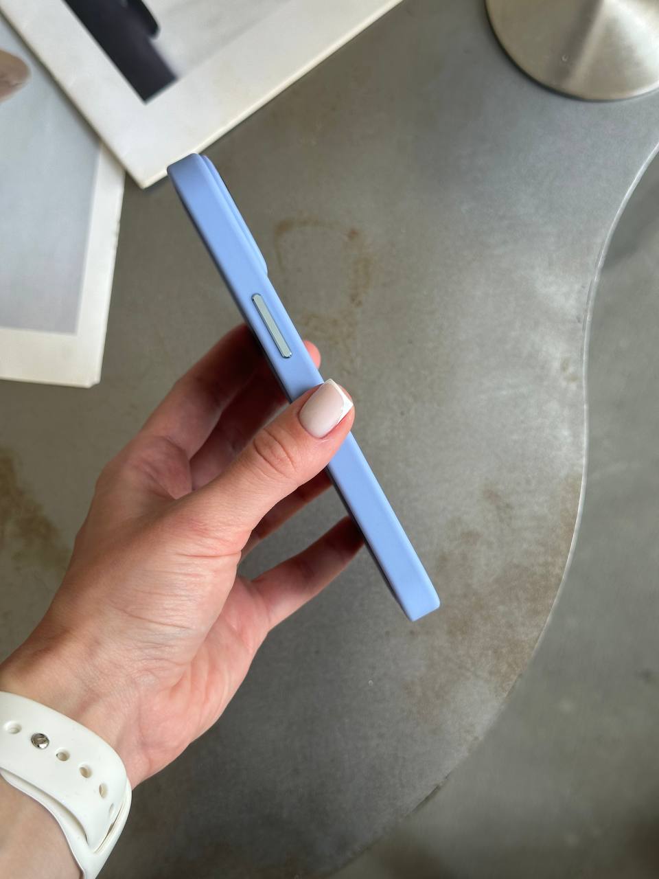 Чохол матовий з Magsafe на iPhone 14+ Blue