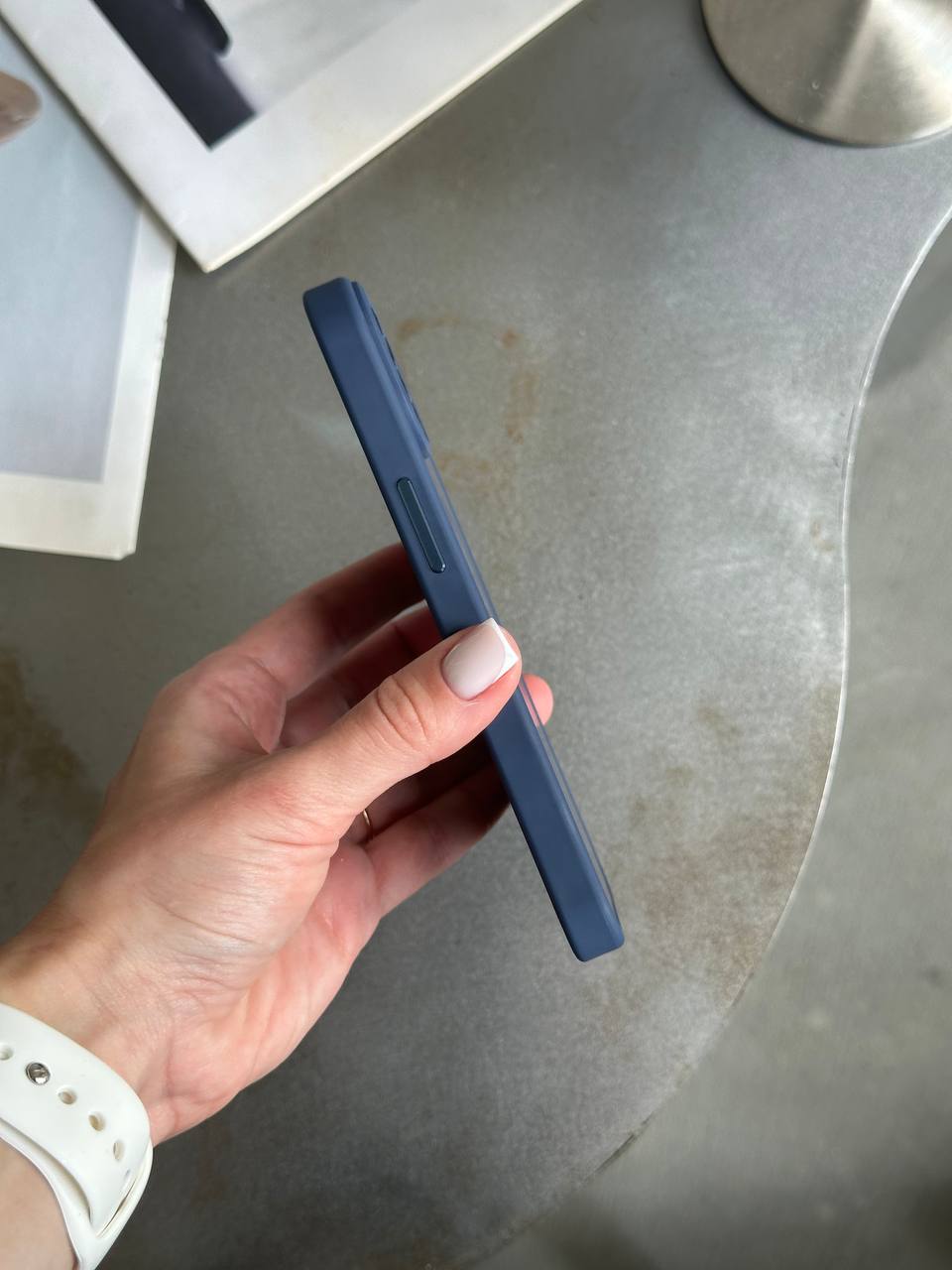 Чохол матовий з Magsafe на iPhone 15 Dark Blue