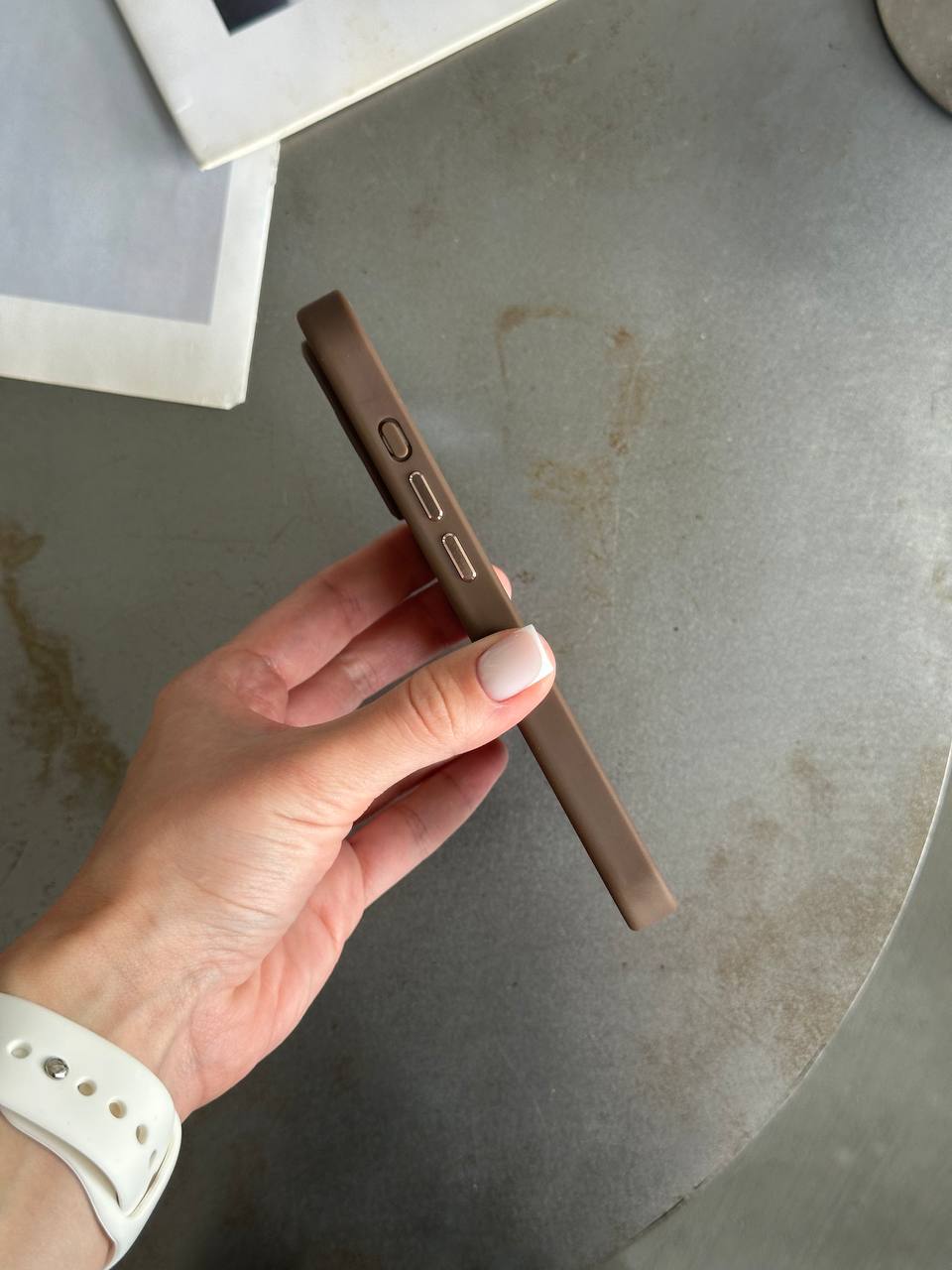 Чохол матовий з Magsafe на iPhone 15 Pro Max Brown
