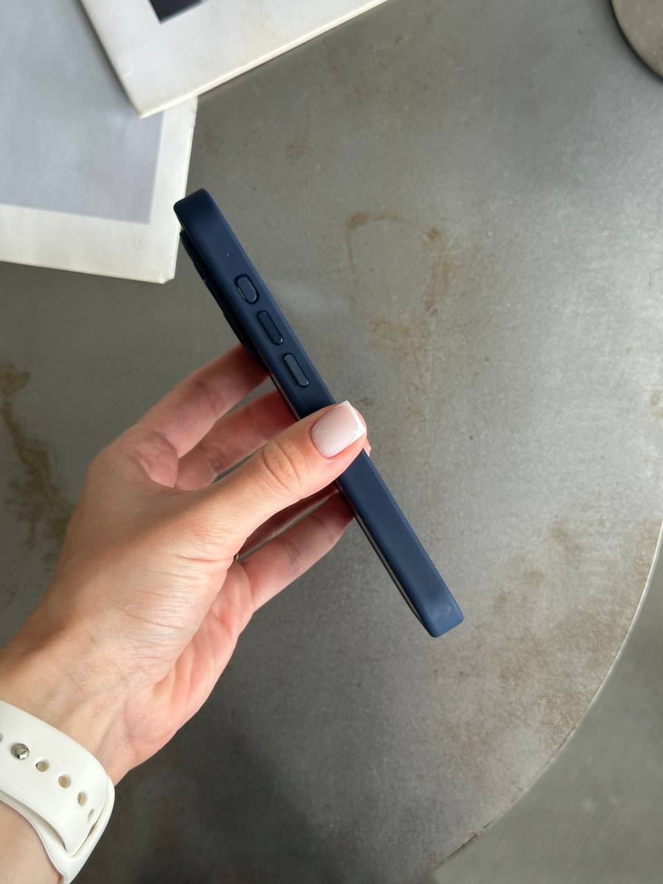 Чохол матовий з Magsafe на iPhone 15 Pro Max Dark Blue