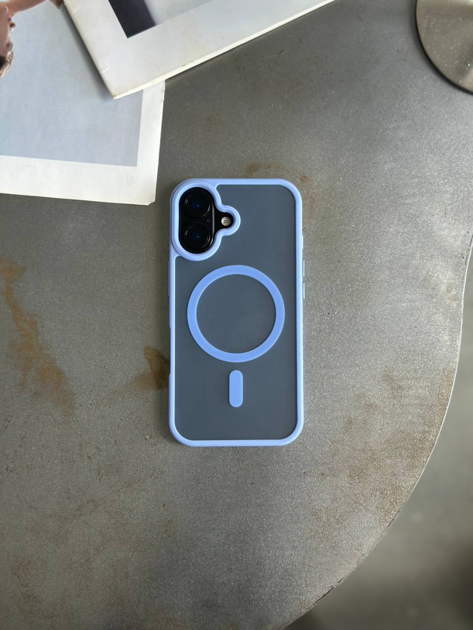 Чехол матовый из Magsafe на iPhone 17 Blue