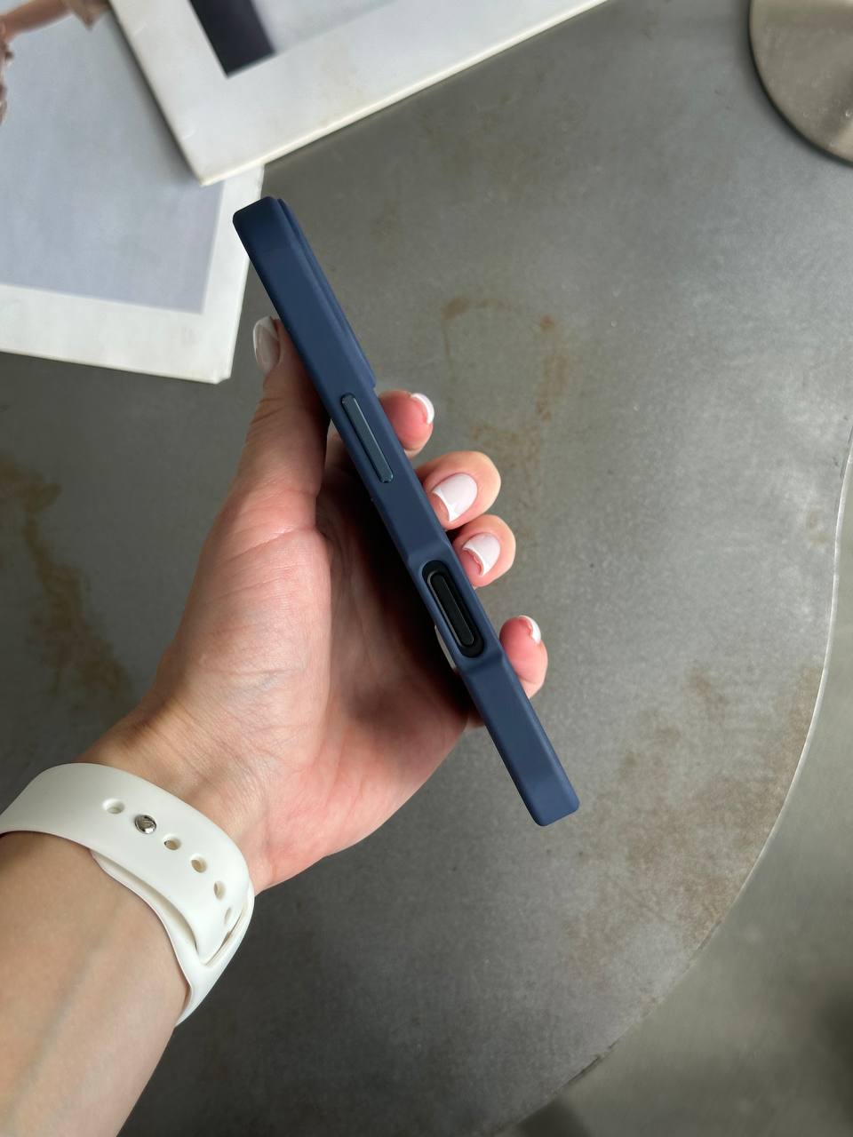 Чохол матовий з Magsafe на iPhone 16 Dark Blue