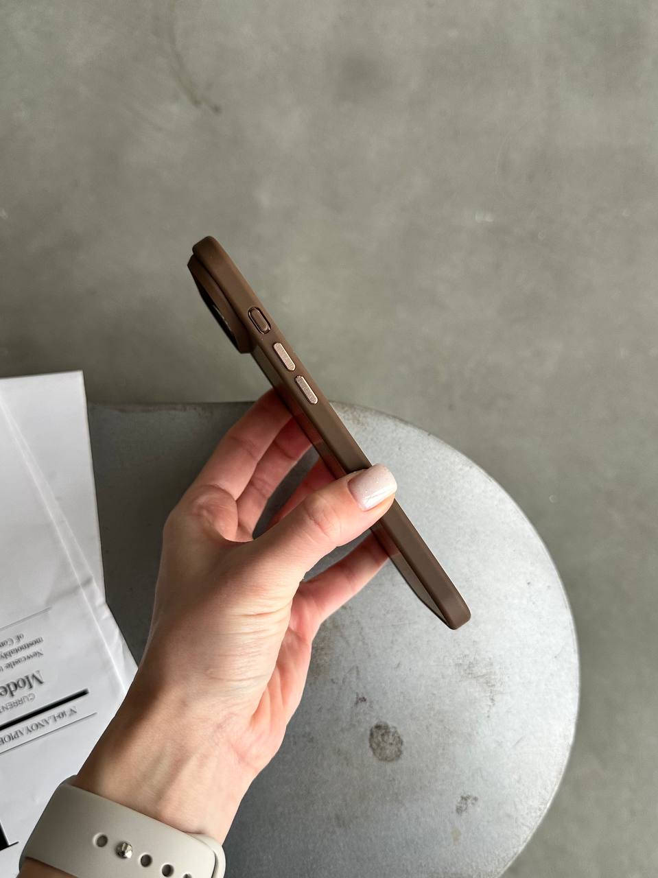Чохол матовий з Magsafe на iPhone 17 Air Brown