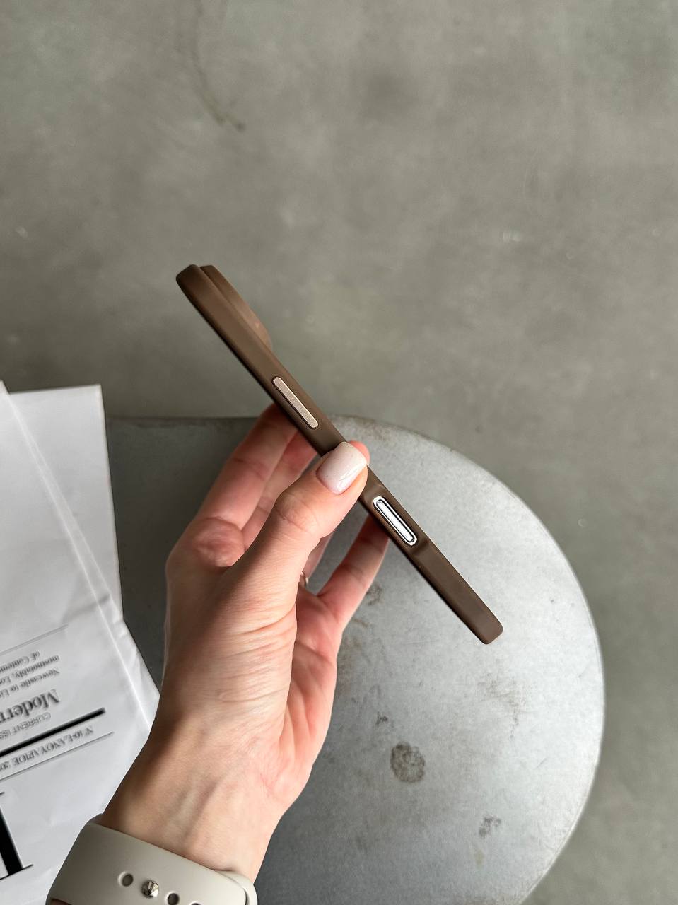 Чохол матовий з Magsafe на iPhone 17 Air Brown