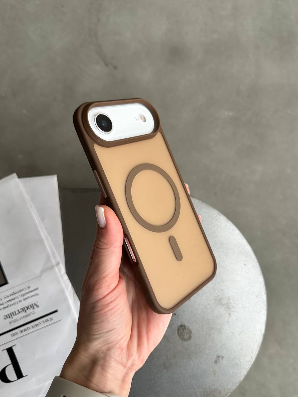 Чохол матовий з Magsafe на iPhone 17 Air Brown