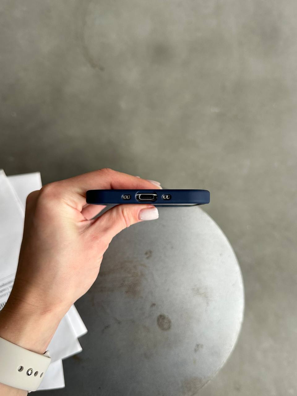 Чохол матовий з Magsafe на iPhone 17 Air Dark Blue