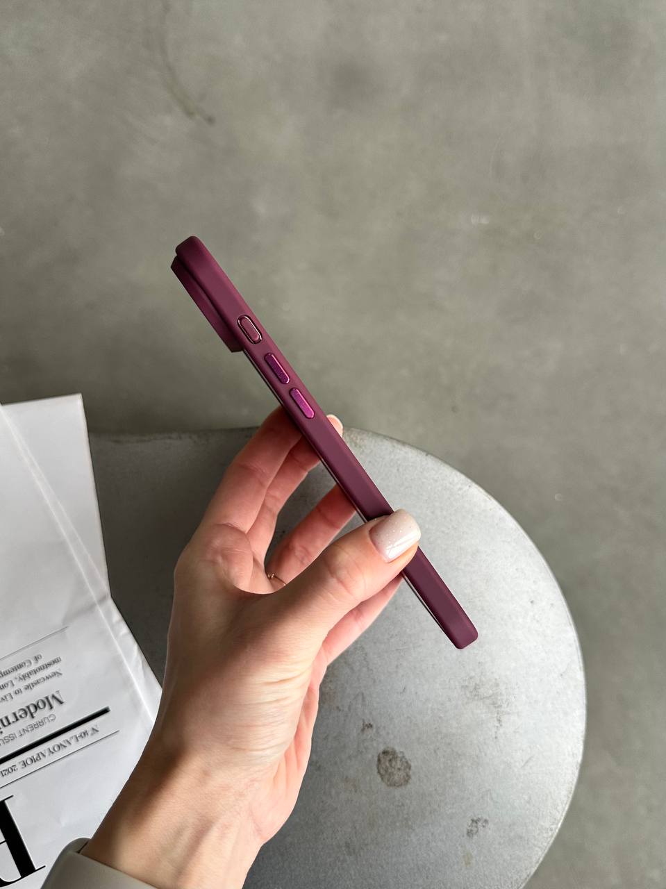 Чохол матовий з Magsafe на iPhone 17 Air Wine