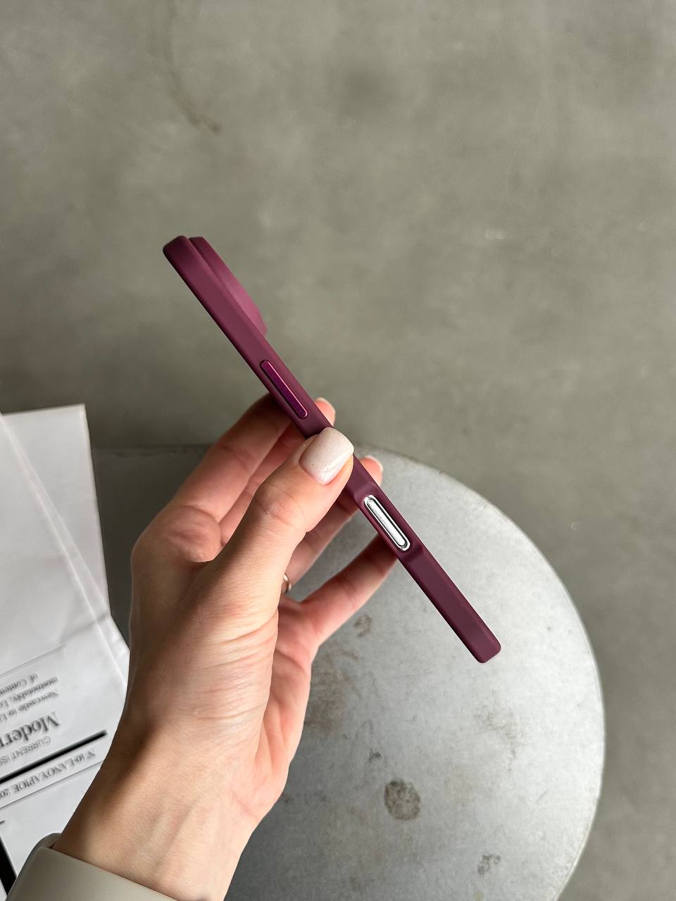 Чохол матовий з Magsafe на iPhone 17 Air Wine