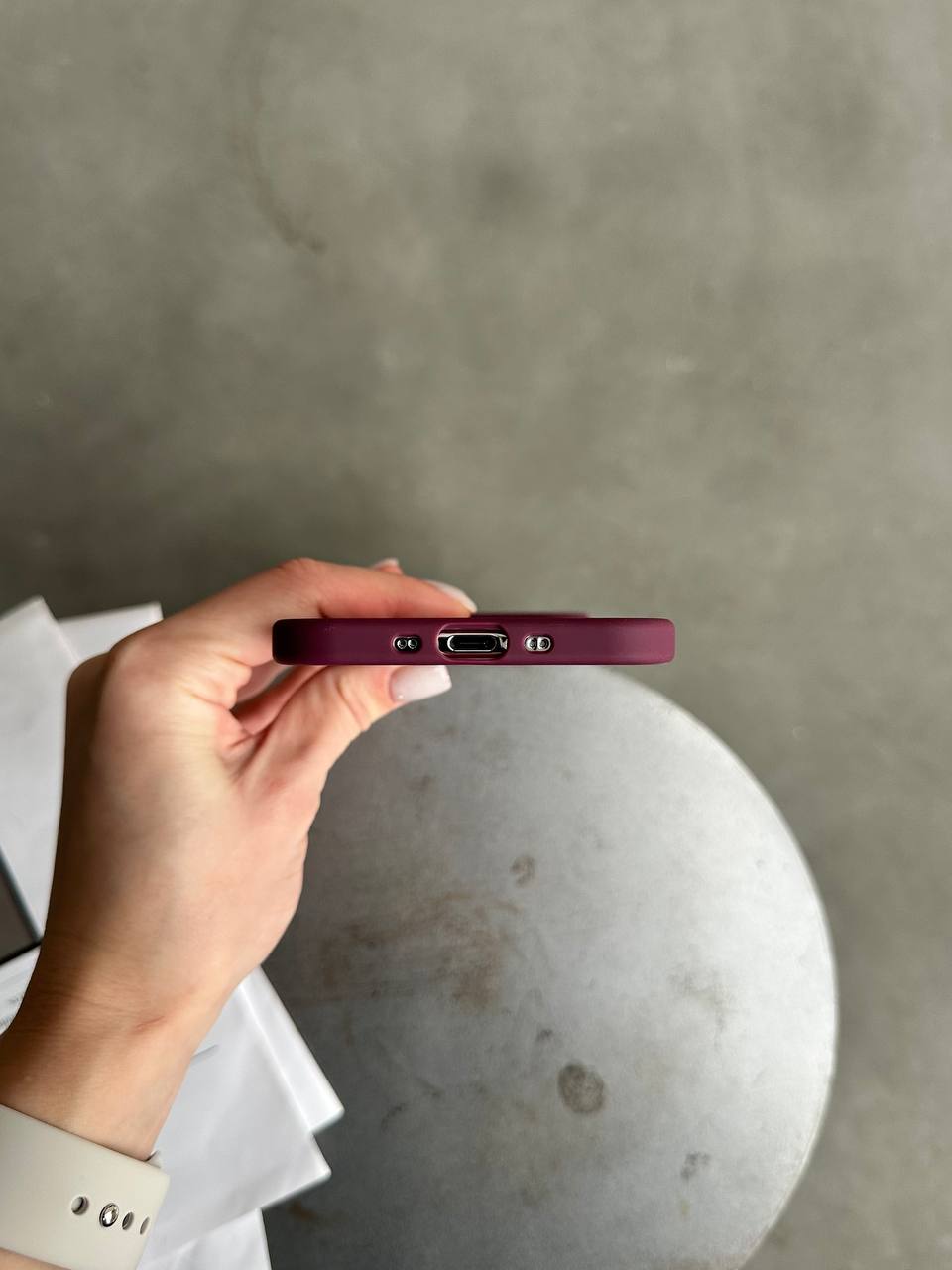 Чохол матовий з Magsafe на iPhone 17 Air Wine