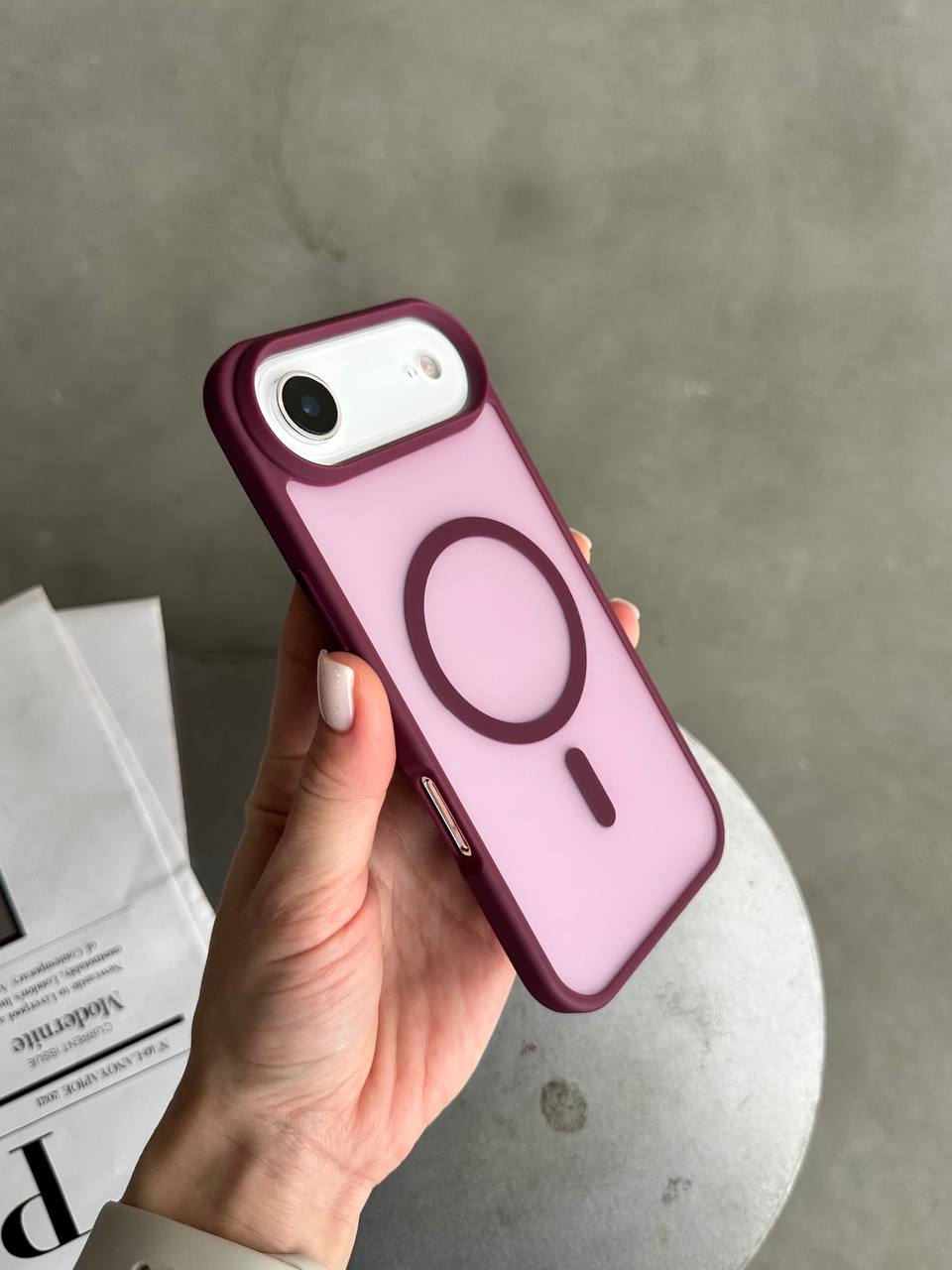 Чохол матовий з Magsafe на iPhone 17 Air Wine