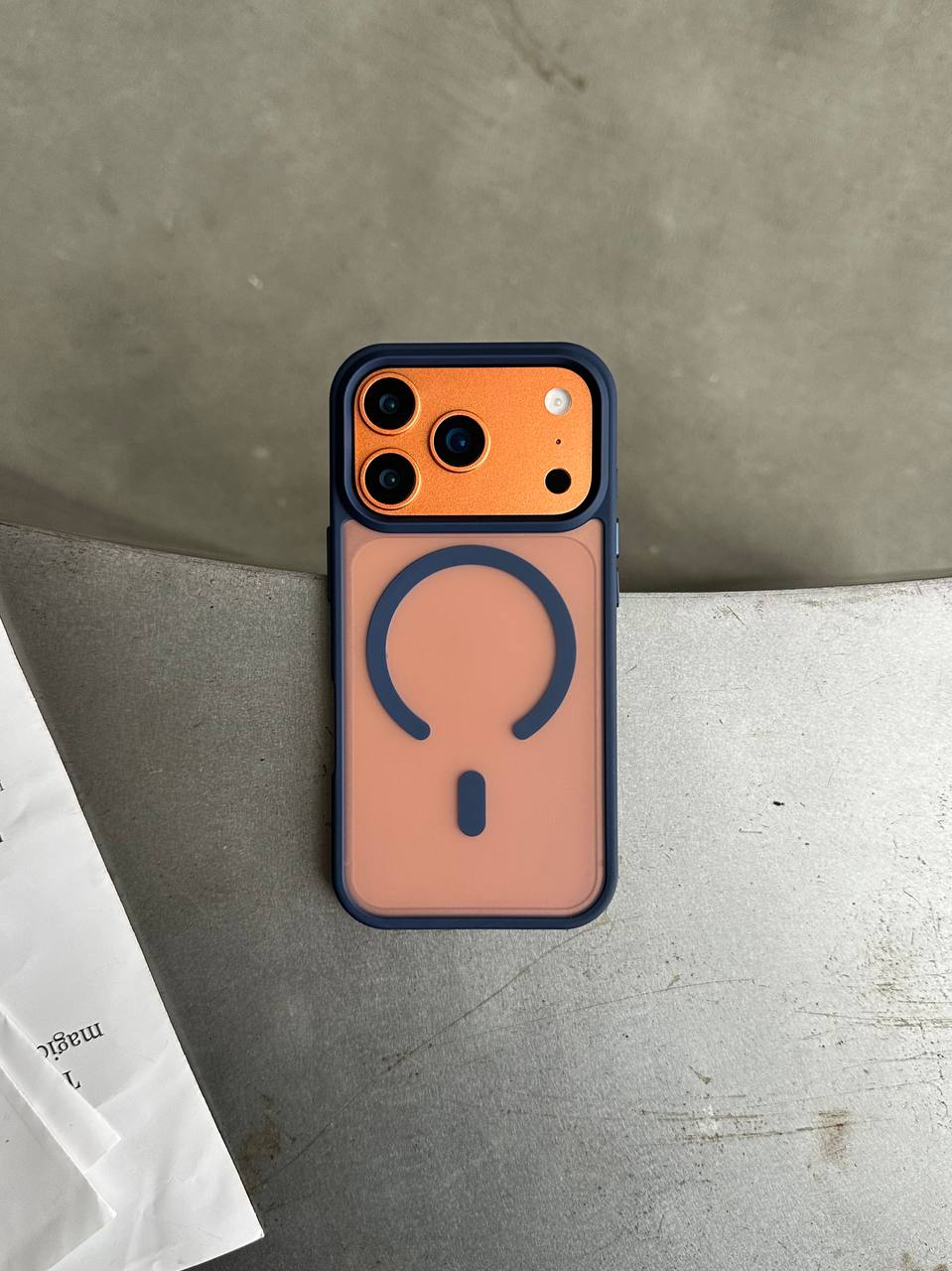 Чохол матовий з Magsafe на iPhone 17 Pro Max Dark Blue