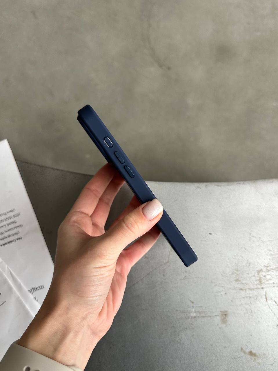 Чохол матовий з Magsafe на iPhone 17 Pro Max Dark Blue
