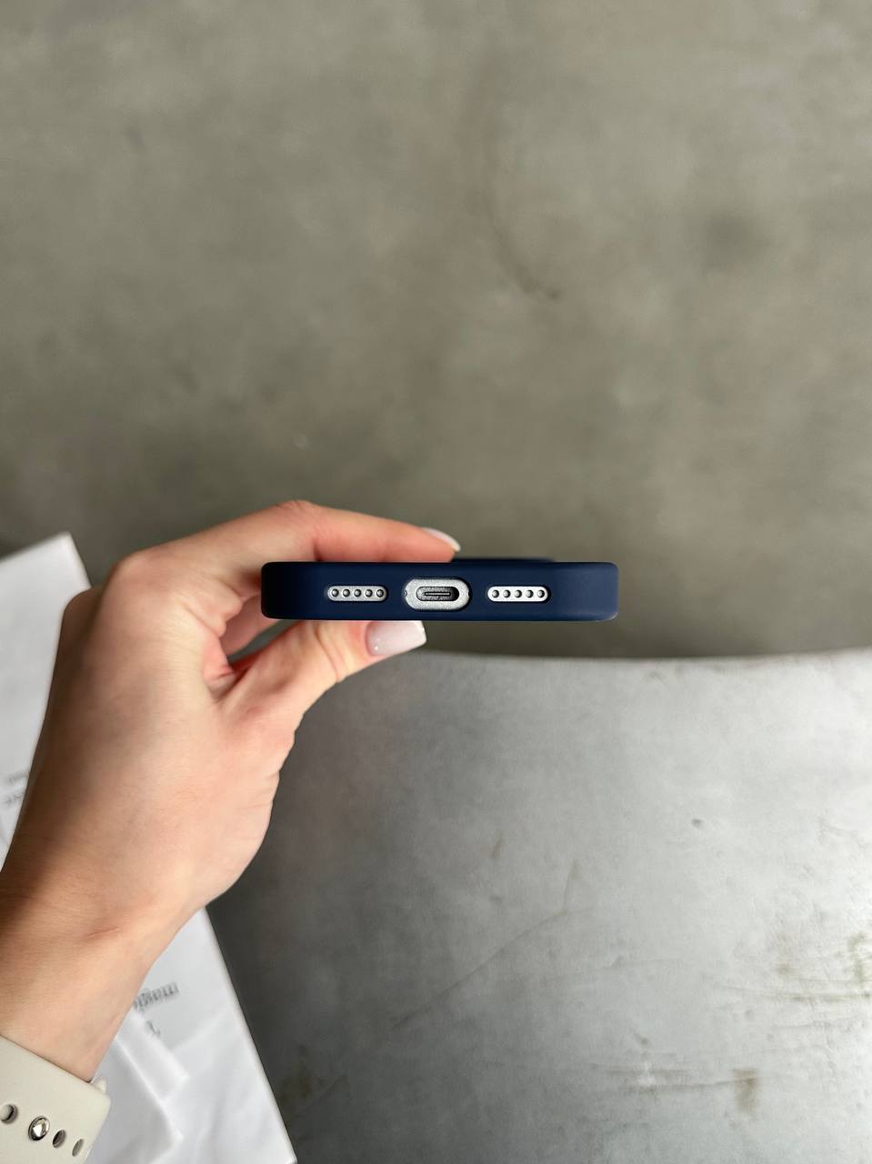 Чохол матовий з Magsafe на iPhone 17 Pro Max Dark Blue