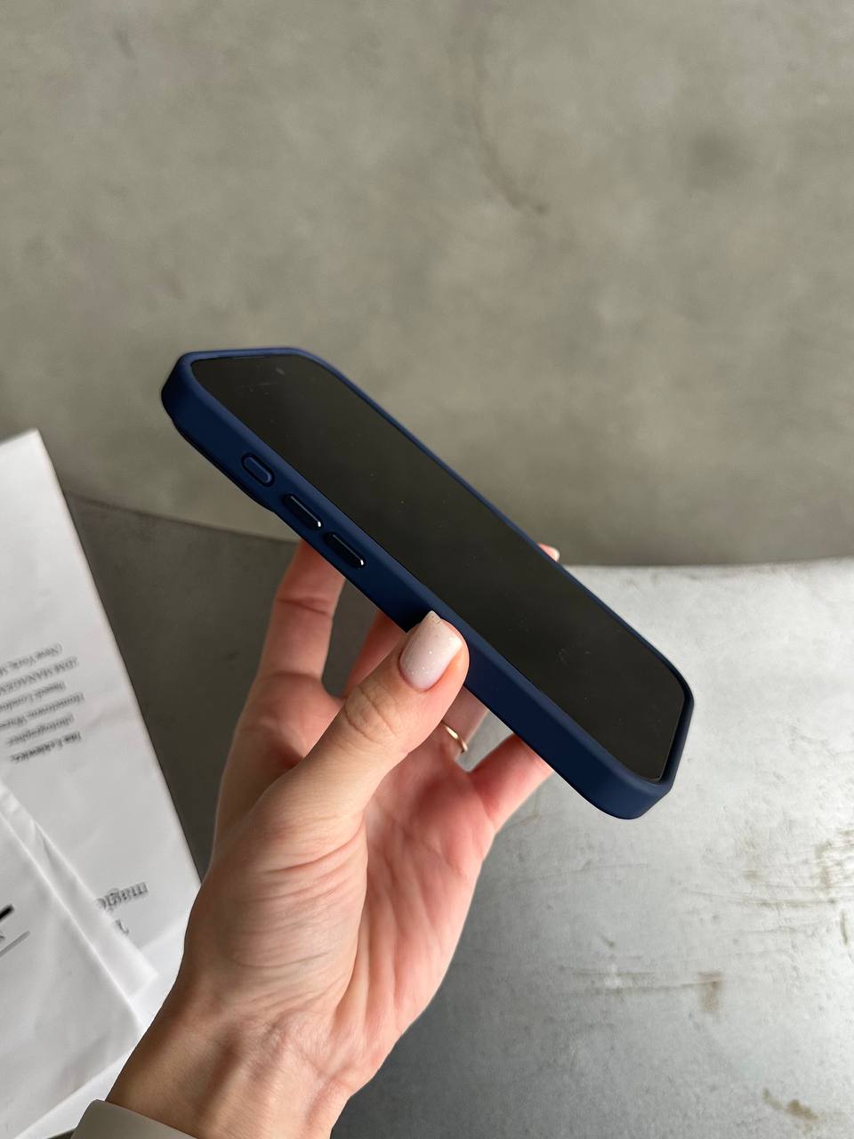 Чохол матовий з Magsafe на iPhone 17 Pro Max Dark Blue