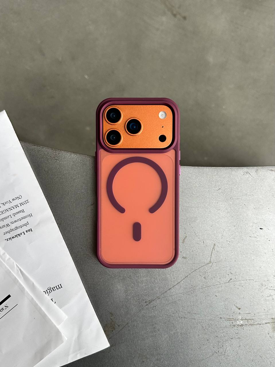 Чехол матовый с Magsafe на iPhone 17 Pro Wine
