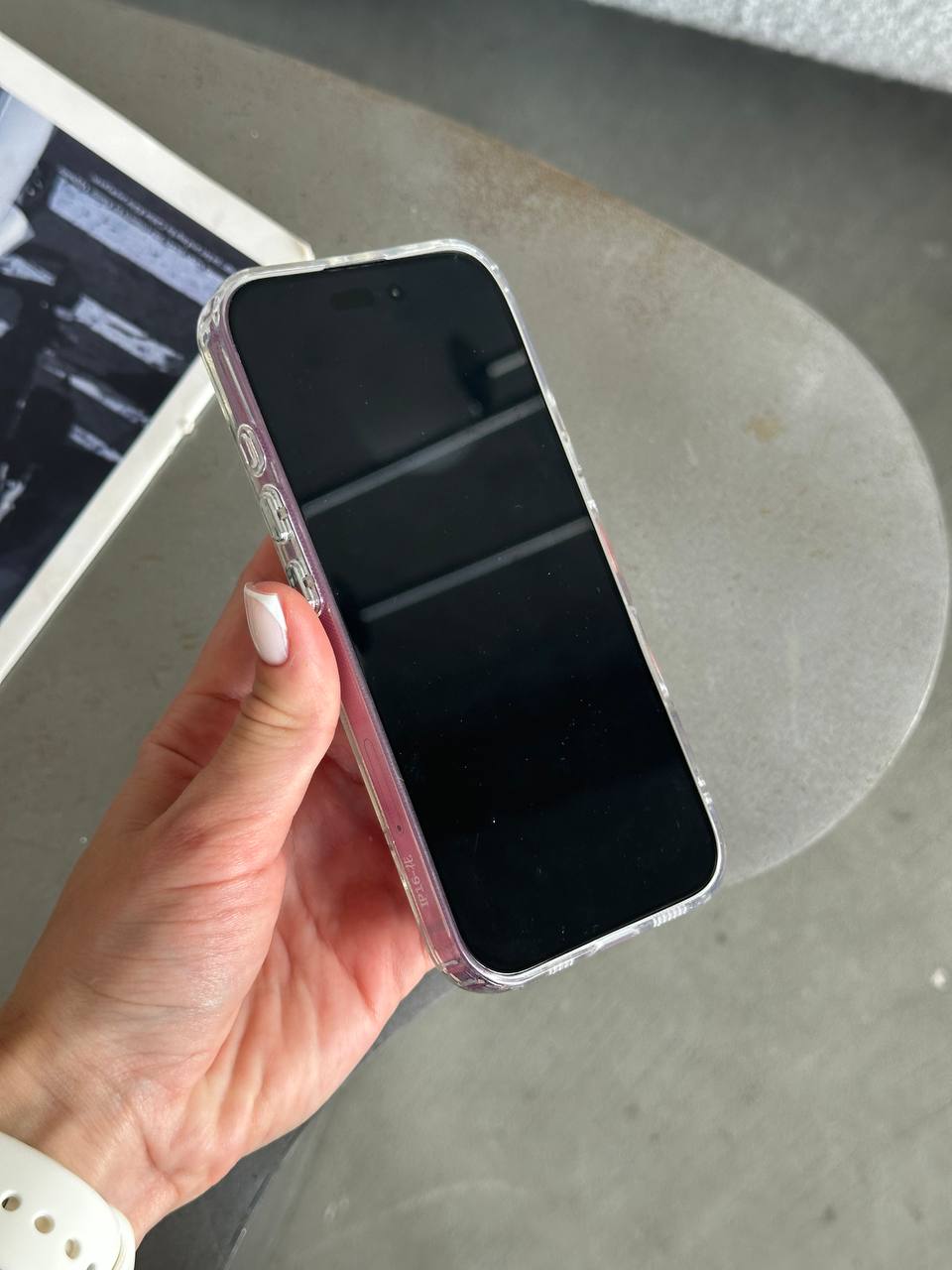 Чохол прозорий Bow Case з бантиками на iPhone 16+