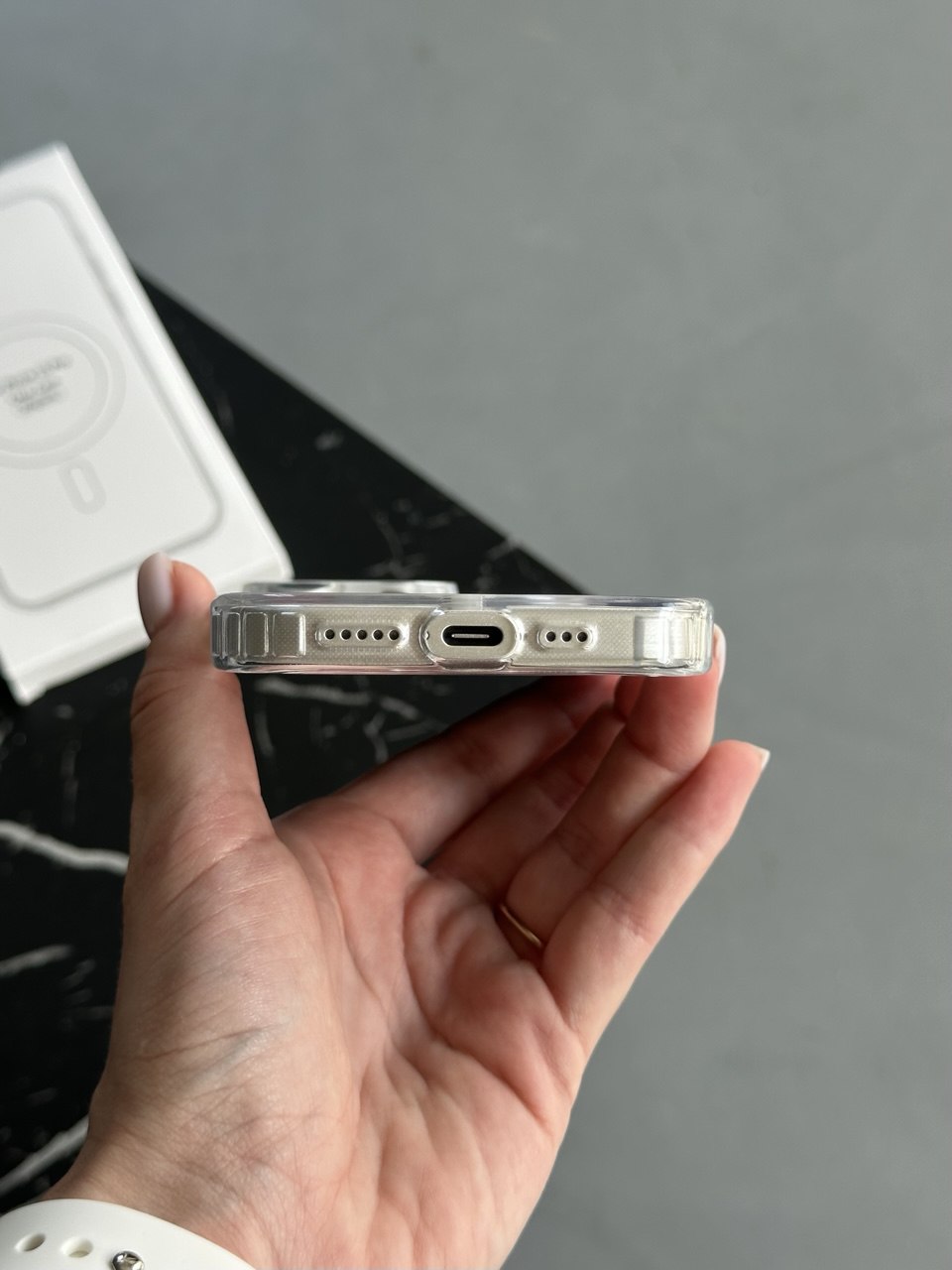 Чохол прозорий Clear Case з Magsafe на iPhone 13 Pro