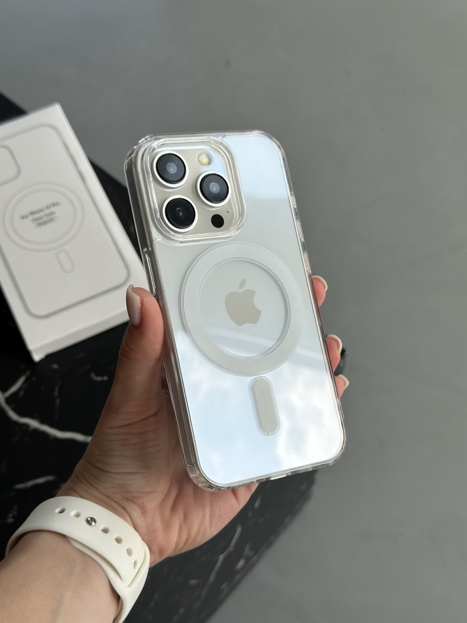 Чохол прозорий Clear Case з Magsafe на iPhone 13 Pro